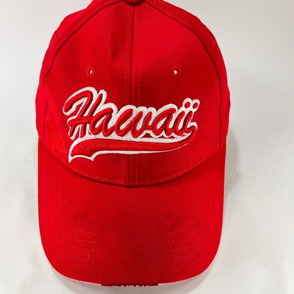 Hawaii Islands Strap Back Cap Hat Red Chelona USA Paradise Beach Adult Mens - Picture 8 of 15